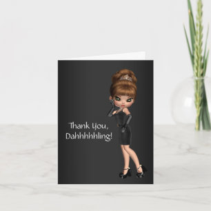 Princess Diva Thank You Cards