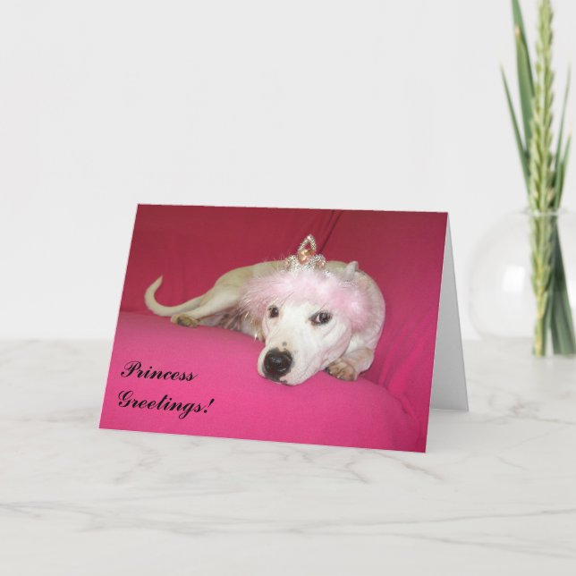 Princess Dog Greeting Card (Front)