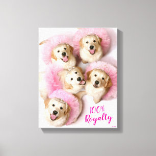 Princess Dogs in Tiaras Canvas Print