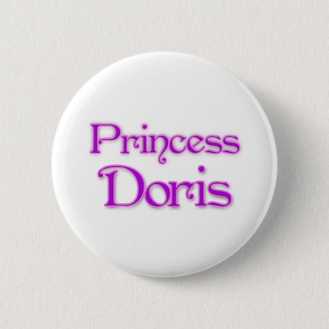 Princess Doris 2 Inch Round Button (Front)