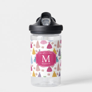 Princess Dresses Fairytale Little Girl Monogram Water Bottle