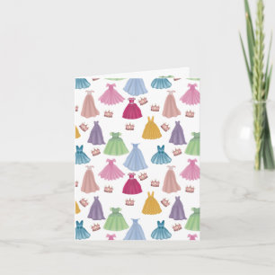 Princess Dresses Fairytale Little Girl Pattern Card