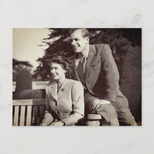Princess Elizabeth II Prince Philip Postcard