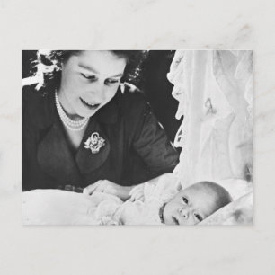 Princess Elizabeth with her son Prince Charles Postcard