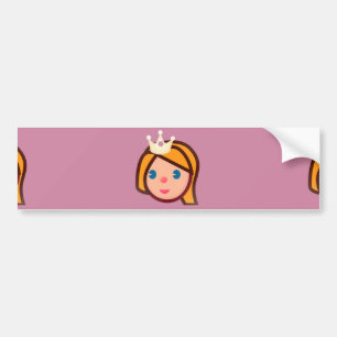 princess emoji bumper sticker