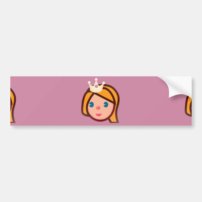 princess emoji bumper sticker (Front)