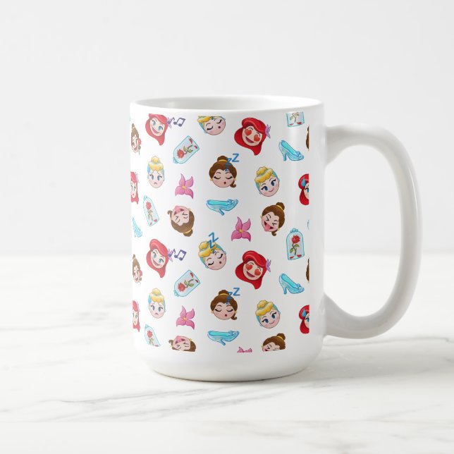 Princess Emoji Pattern Coffee Mug (Right)