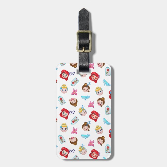 Princess Emoji Pattern Luggage Tag (Front Vertical)