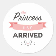 Princess est arrivée Stickers Baby shower