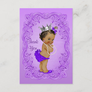 Princess Ethnic Merci Baby shower violet cadre