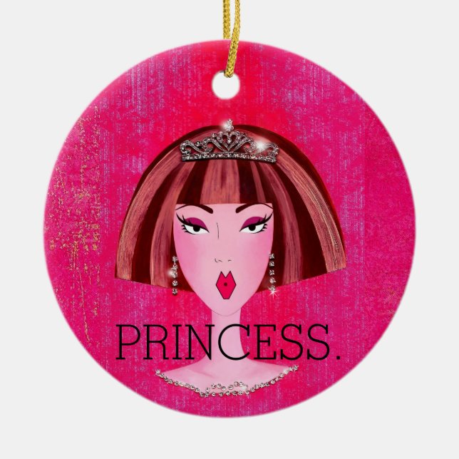"Princess - Fairest of All!" Ceramic Ornament (Front)