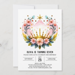 Princess Fairytale Birthday Crown Invitation