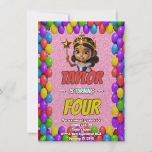 Princess Fairytale Royal Pretty Birthday Invite