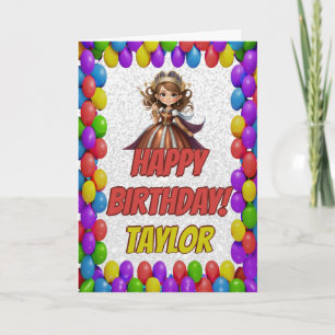 Princess Fairytale Royal Pretty Greeting Birthday Card