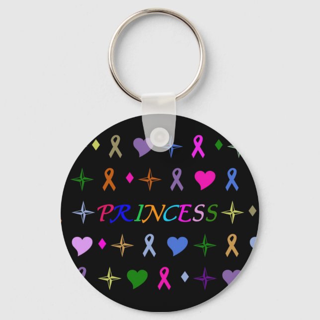 Princess Fashion Keychain Black (Front)