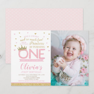 Princess First Birthday Invitation