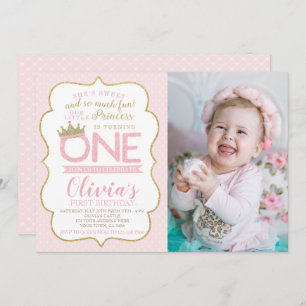 Princess First Birthday Invitation