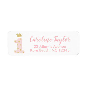 Princess First Birthday Pink Gold Parties scintill