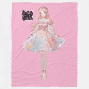 Princess Fleece Blanket Cozy Fairytale Throw E