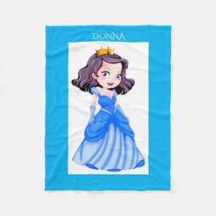 Princess fleece blanket. Personalized name. Blanket