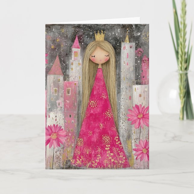 Princess Folded 5x7 Greeting Card (Front)