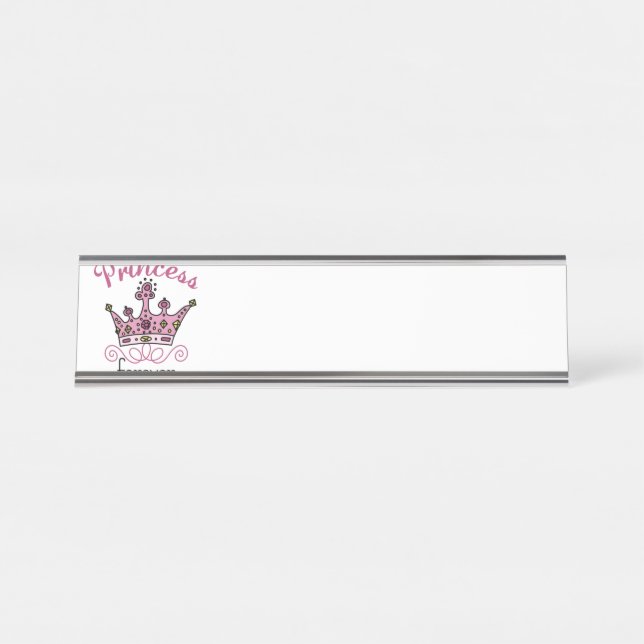 Princess Forever Desk Name Plate (Front)