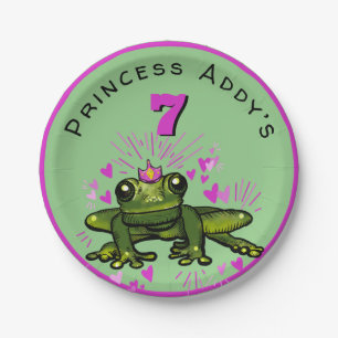 Princess Frog Birthday  Paper Plate
