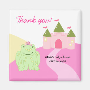 Princess Frog Castle Baby Shower Favour Magnet