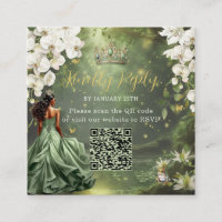 Princess & Frog Green Dress Sweet 16 Quince XV QR
