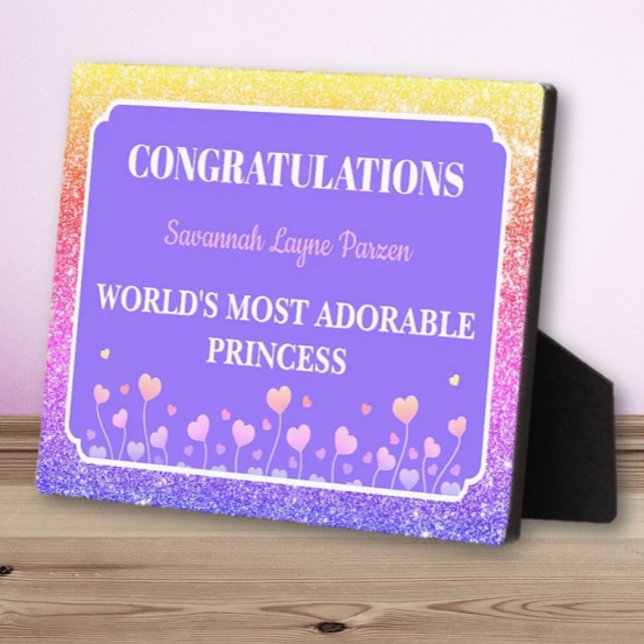 Princess! Fun Personalized girl tabletop plaque (Créateur téléchargé)