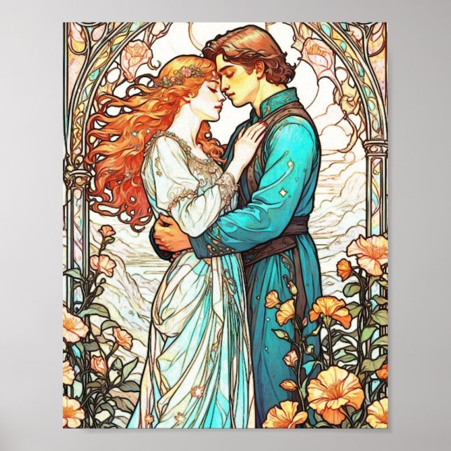 Princess Giselle & Prince Edward Folk Tale Lovers Poster (Front)