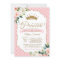 Princess Gold Glitter Crown & Floral Baby Shower