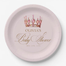 Princess Gold Pink Girl Baby Shower