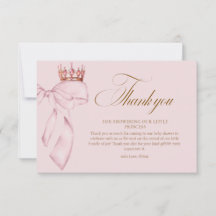 Princess Gold Pink Girl Baby Shower