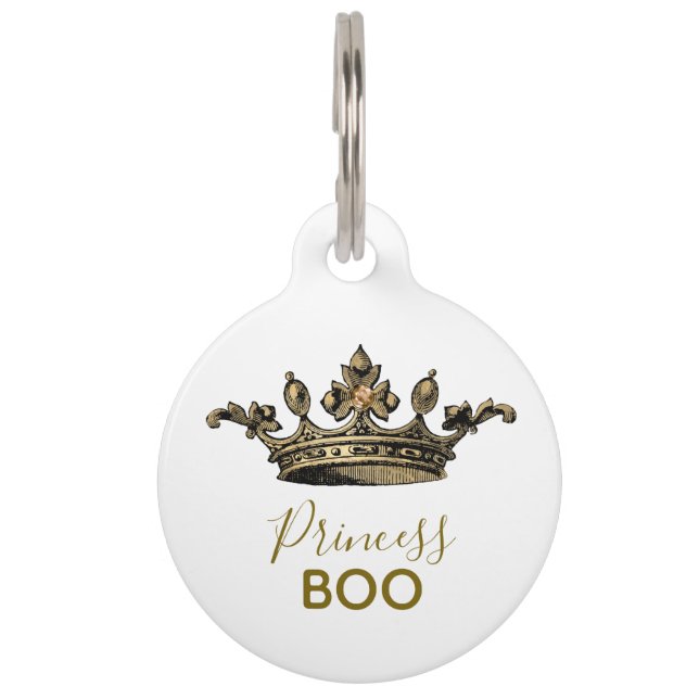 Princess Golden crown  Pet Tag (Front)