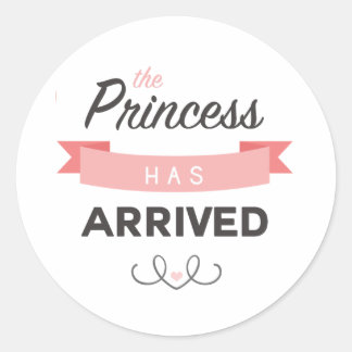 Princess Has Arrived Baby Shower Stickers