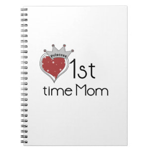 Princess Heart 1st Time Mom Gifts Notebook