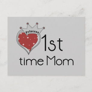 Princess Heart 1st Time Mom Tshirts and Gifts Postcard