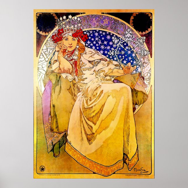 Princess Hyacinth Poster by Alphonse Mucha (Front)