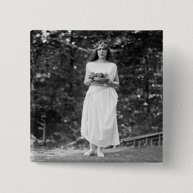 Princess Ida Cantacuzene: 1922 2 Inch Square Button (Front)