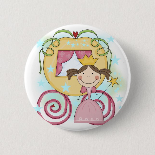 Princess in Carriage T-shirts and Gifts 2 Inch Round Button (Front)