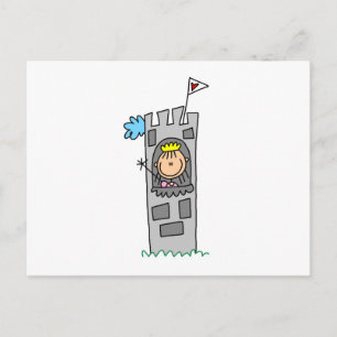 Princess in Castle Tower Postcard