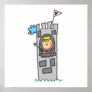 Princess in Castle Tower Poster
