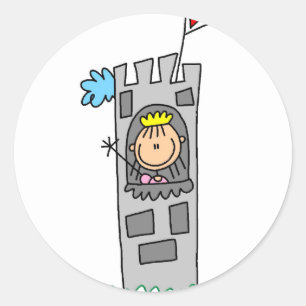 Princess In Castle Tower Sticker