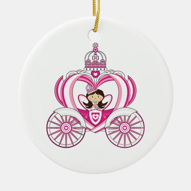 Princess in Royal Carriage Ornament (Front)
