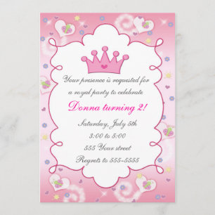Princess Invitation Girl Birthday Party Butterfly