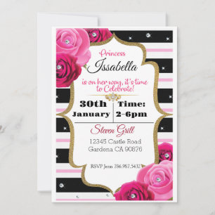 Princess is on her way Baby shower invitation