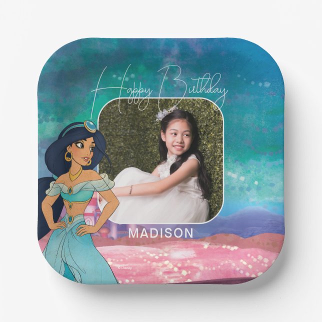 Princess Jasmine Enchanted Birthday Paper Plate (Front)