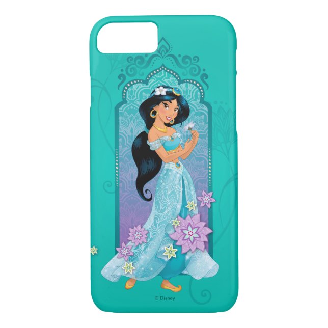 Princess Jasmine Floral Frame Case-Mate iPhone Case (Back)