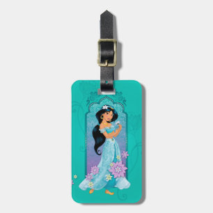Princess Jasmine Floral Frame Luggage Tag